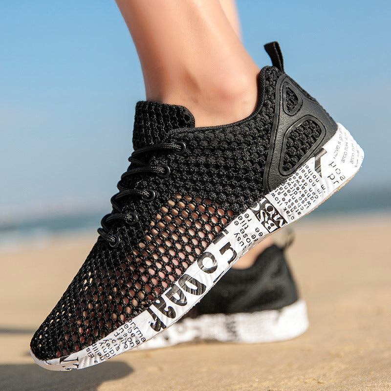 Sneakers for Men – Casual Board Shoes Thick Bottom Lace Up Breathable Mesh