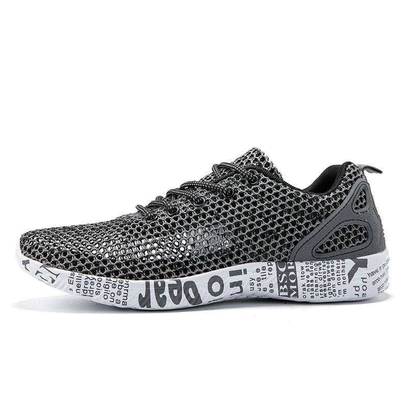 Sneakers for Men – Casual Board Shoes Thick Bottom Lace Up Breathable Mesh