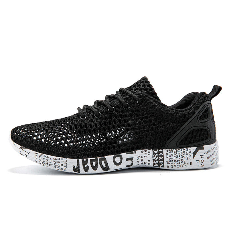 Sneakers for Men – Casual Board Shoes Thick Bottom Lace Up Breathable Mesh