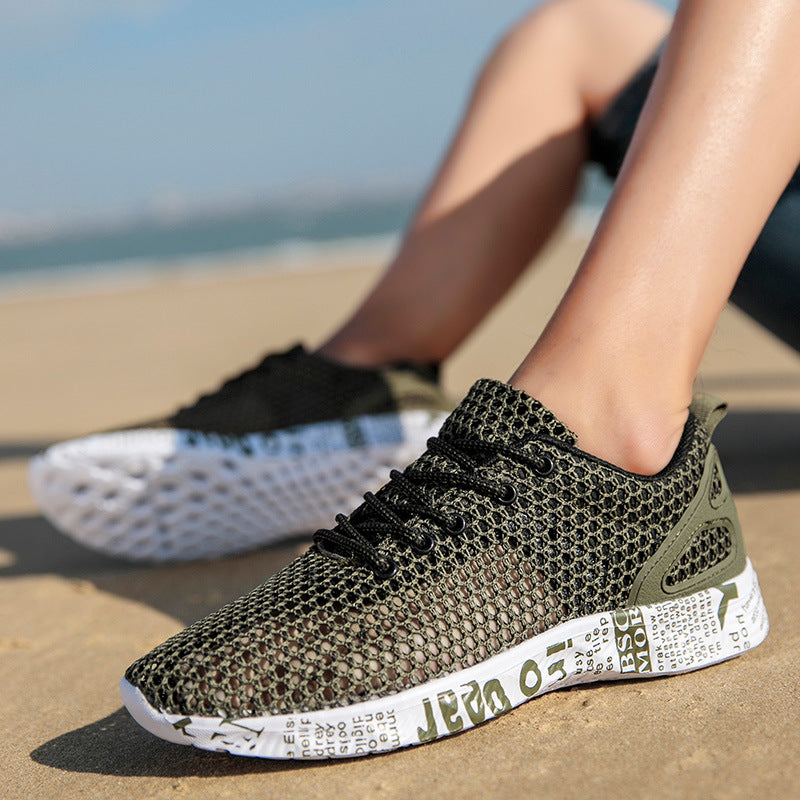 Sneakers for Men – Casual Board Shoes Thick Bottom Lace Up Breathable Mesh