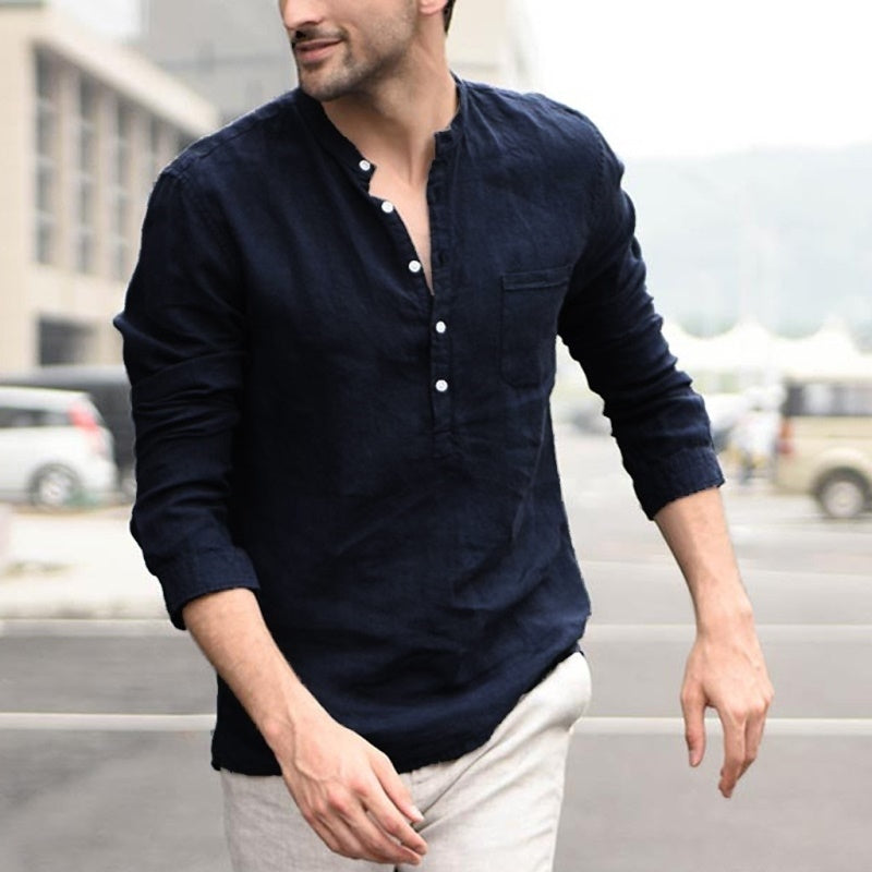 Button-Down vs Button Up Shirt – Men's Plaid Collar Slim Fit Top