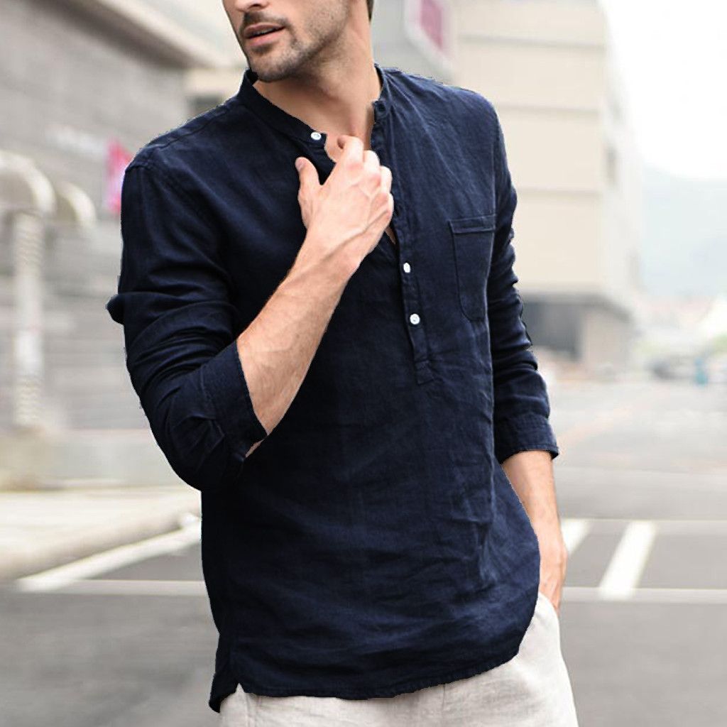 Button-Down vs Button Up Shirt – Men's Plaid Collar Slim Fit Top