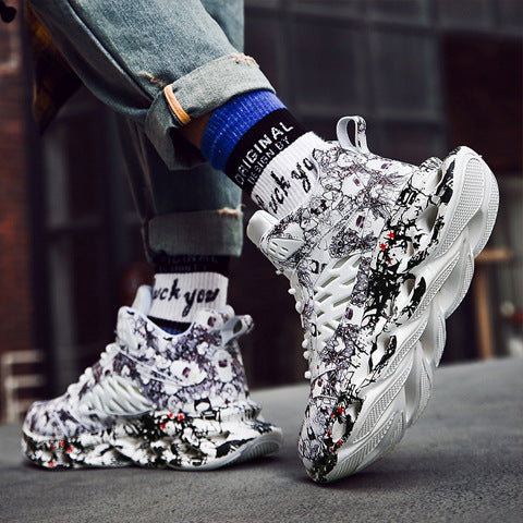 Woman Trendy Shoes – Camouflage Sports Leisure Blade Sneakers Lace Up