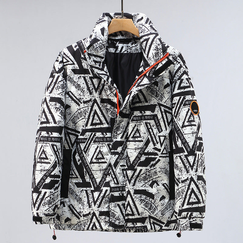 Men's Casual Thickened Down Jacket – White Duck Down Winter Coat