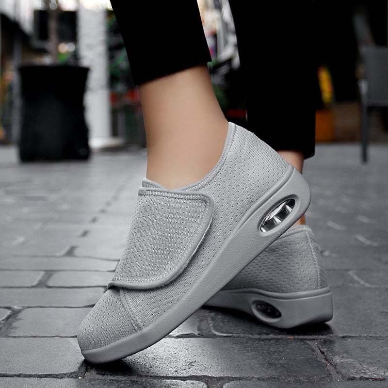 Breathable Mesh Anti-slip Wear-resistant Velcro Sneakers For Middle-aged And Elderly Sports Leisure