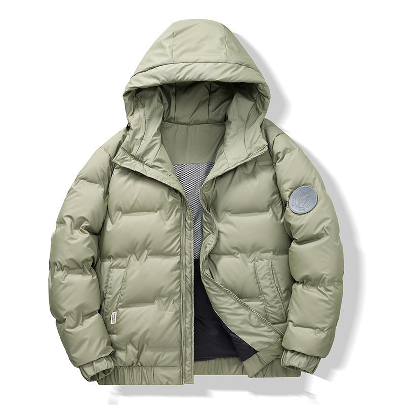 Men's Waterproof Jacket – Short Padded Winter Coat for Cold Weather