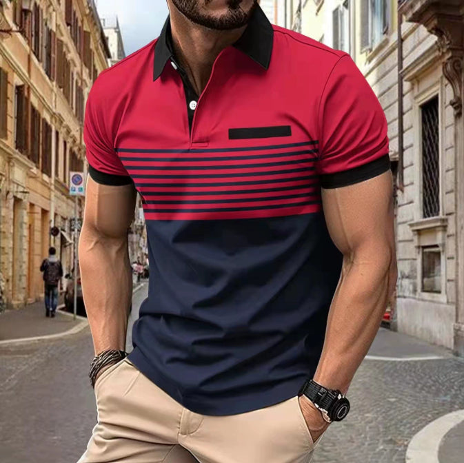 Striped Shirts Outfits – Casual Men's Striped Shirt with Chest Pocket