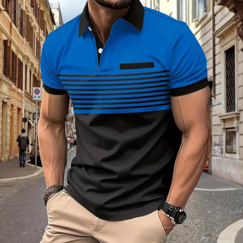 Striped Shirts Outfits – Casual Men's Striped Shirt with Chest Pocket