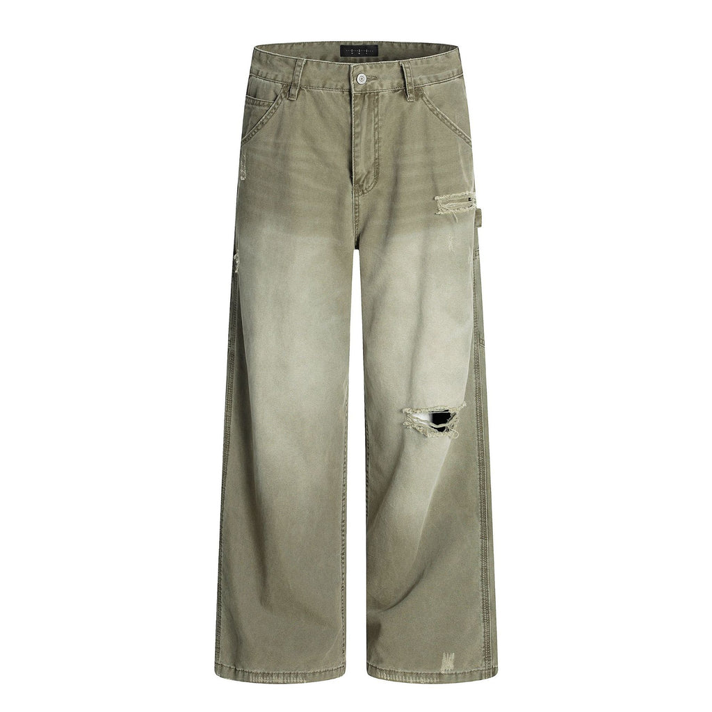 American Retro Tattered Jeans Jeans