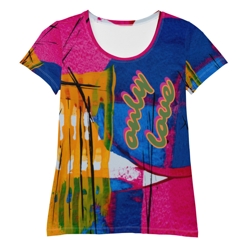 ONLY LOVE Women's Athletic T-shirt by Gianneli