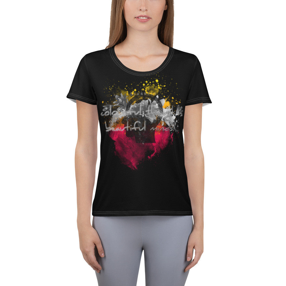 Beautiful Minds Women's Athletic T-shirt by Gianneli