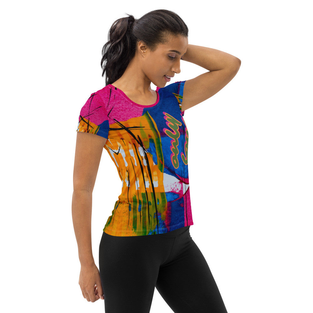 ONLY LOVE Women's Athletic T-shirt by Gianneli
