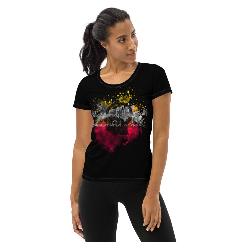 Beautiful Minds Women's Athletic T-shirt by Gianneli