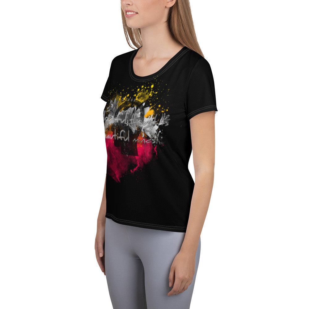 Beautiful Minds Women's Athletic T-shirt by Gianneli