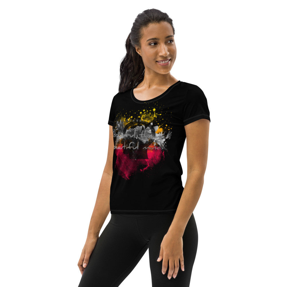 Beautiful Minds Women's Athletic T-shirt by Gianneli