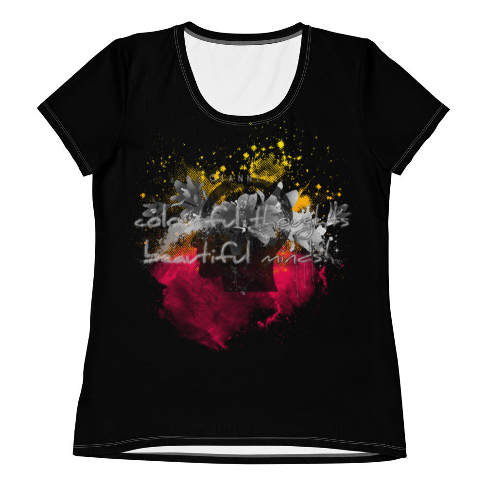 Beautiful Minds Women's Athletic T-shirt by Gianneli